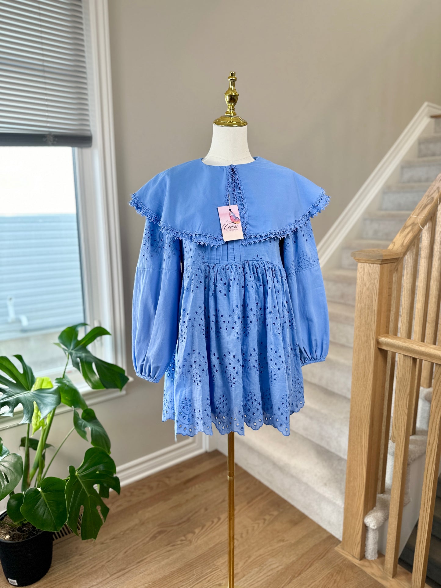 Ruffled Blue Shirt
