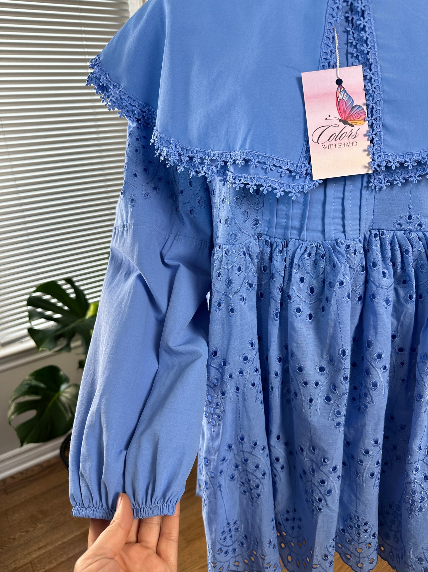 Ruffled Blue Shirt