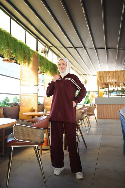 Oversized Tracksuit burgundy