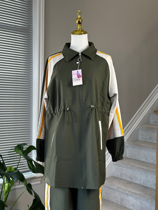 Olive Green Tracksuit Set - طقم الزيتون