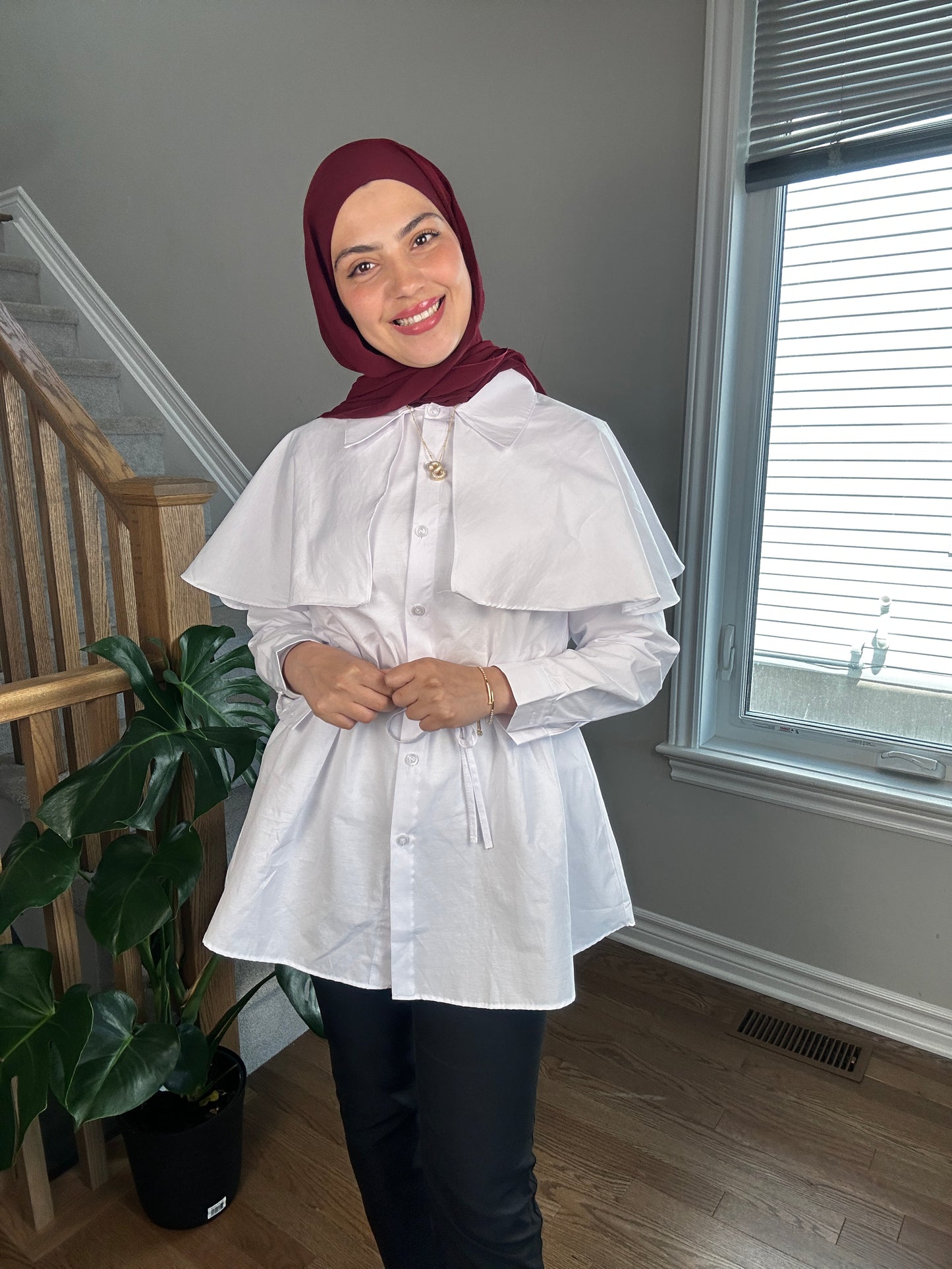 White Ruffled Shirt