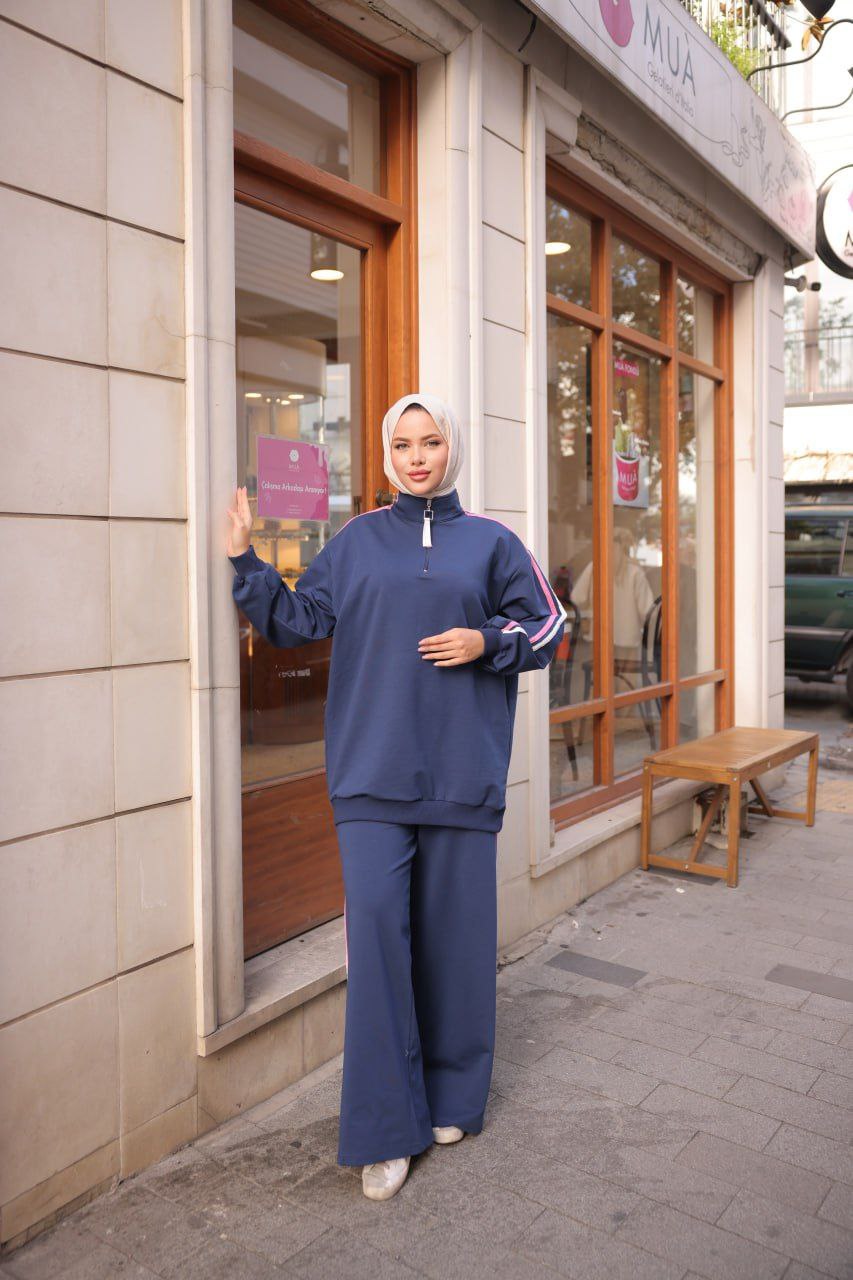Oversized Tracksuit فوشيا و كحلي