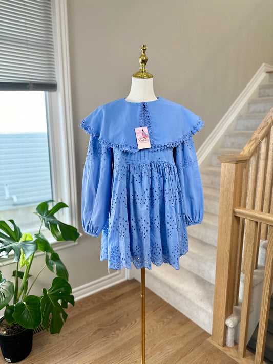 Ruffled Blue Shirt