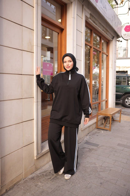 Oversized Tracksuit blue & White