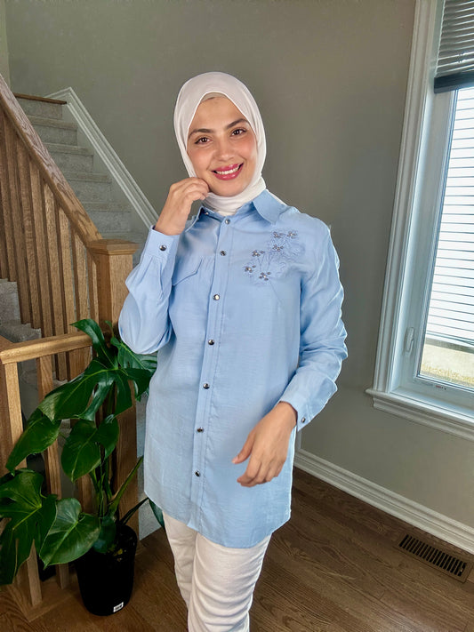 Baby Blue Shirt – Effortlessly Elegant