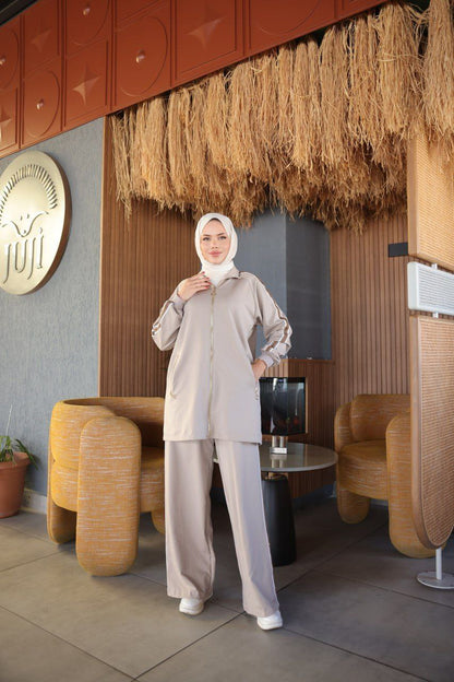 Oversized Tracksuit Beige