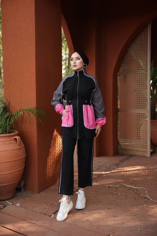 Tracksuit فوشيا و اسود
