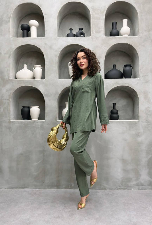 Lily Set - طقم ليلي  (Olive Green color)