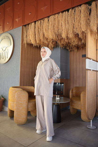 Oversized Tracksuit Beige