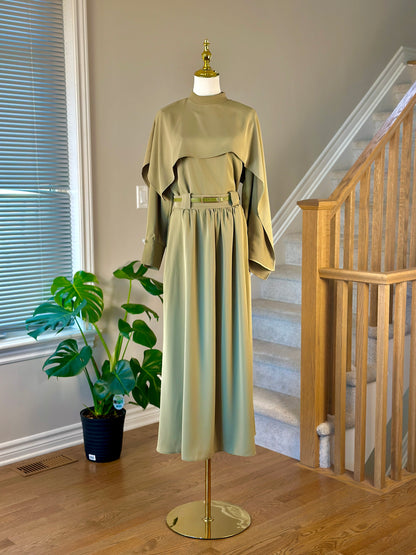 Khaki Tunic & Skirt Set