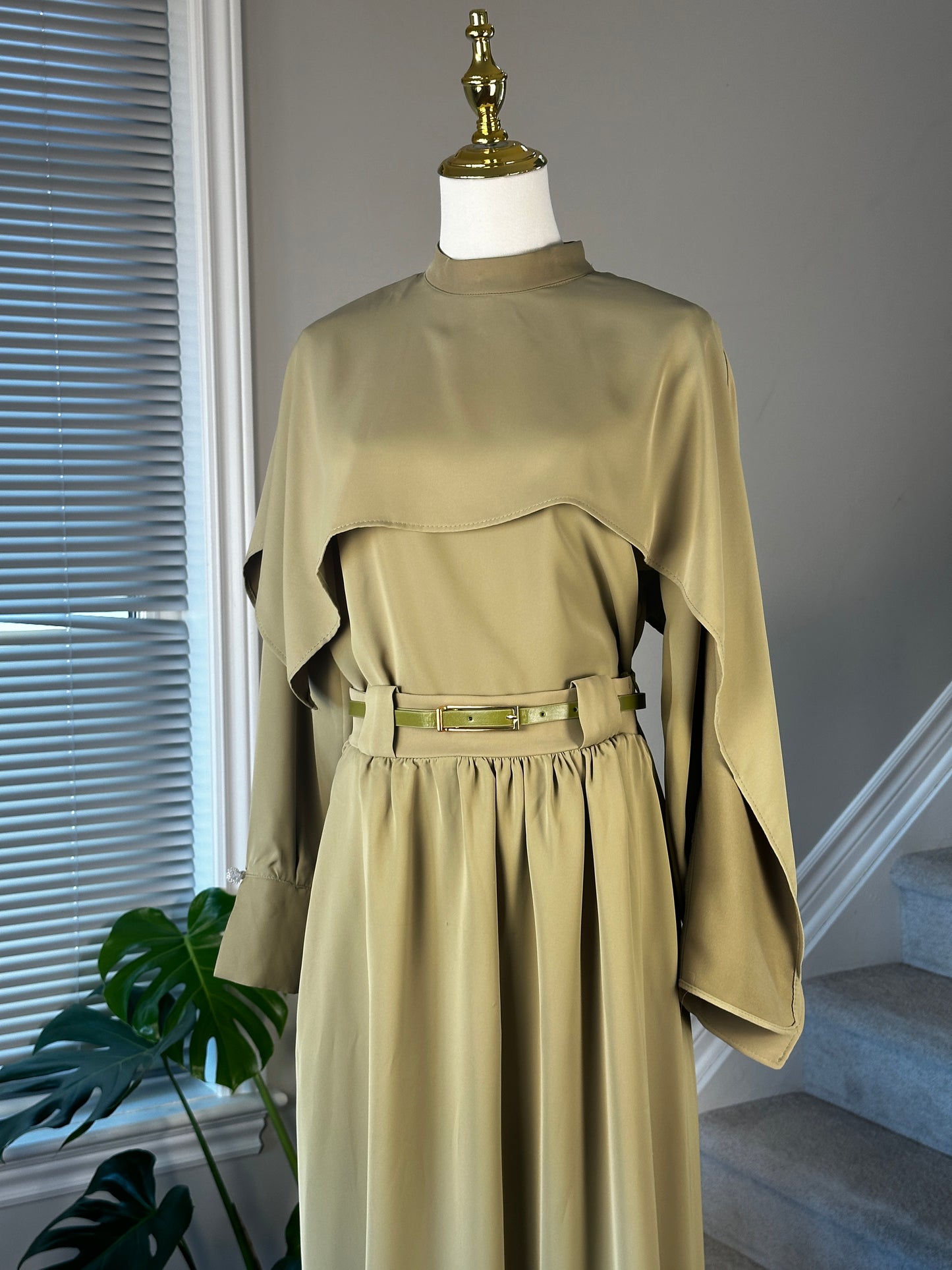 Khaki Tunic & Skirt Set