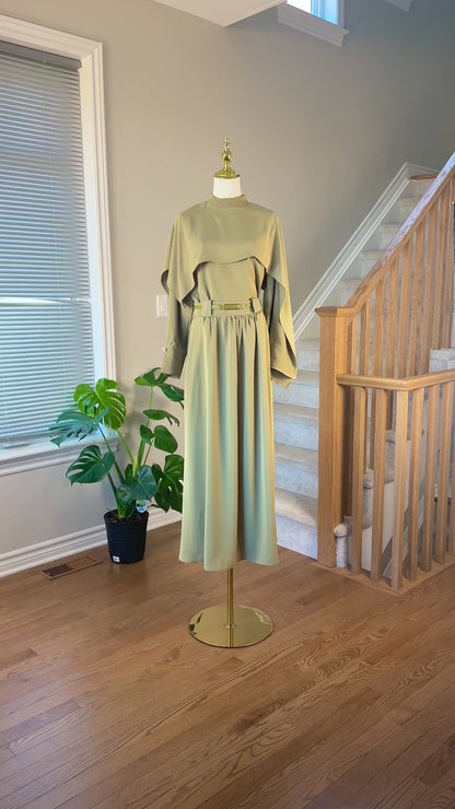 Khaki Tunic & Skirt Set