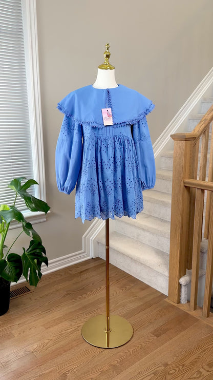 Ruffled Blue Shirt